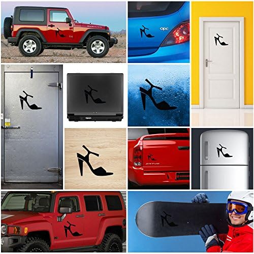 Sticker Decal High Heel Woman Shoe Decoration Motorbike Racing Garage Green Dark (14 X 11.8 In)