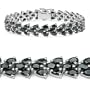 20.80 Carat Genuine Sapphire Silver Bracelet