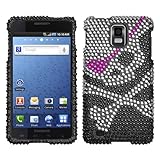 Rhinestones Protector Case for Samsung Infuse 4G i997, Cross Bones Full Dia ....