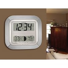 La Crosse Technology WS-8418AL-IT Atomic Digital Wall Clock with Moon Phase