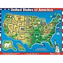 Melissa & Doug Deluxe Wooden USA Map Sound Puzzle