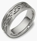 7mm Custom Design Platinum Comfort Fit Wedding Band Ring