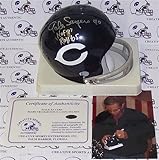 IMAGE OF Gale Sayers Autographed/Hand Signed Chicago Bears 2-Bar Mini Helmet with HOF & ROY Inscription