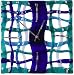 Fused Art Glass Wall Clock Mysticism