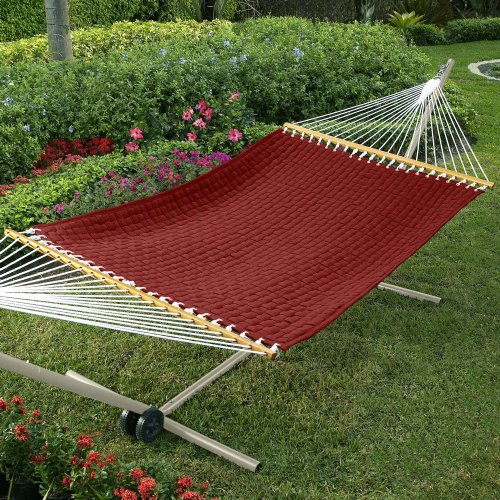 Quilted-Weave Hammock & Stand