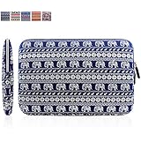 Kamor® 11 11.6 11.6'' inch MacBook Air Canvas Fabric Laptop Sleeve Bohemian Style Animal World (Elephant Blue) Case Cover Shell - Superior Protection Laptop Sleeve Case Bag / Notebook Computer Case / Briefcase Carrying Bag / Ultrabook Laptop Bag Case / Pouch Cover / Skin Cover with 3.0mm thickness, suitable for Apple MacBook Air / New MacBook (2015) / Microsoft Surface Pro 3 / Acer Aspire Switch 10 / Asus Transformer Book T100 / HP Pavilion X2, especially for Teens / Men / Women / Ladies / Girls design (Elephant Blue &White)