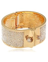 KARA by Kara Ross "Small Shirt" Gold-Plated and Crystal Cuff Bracelet