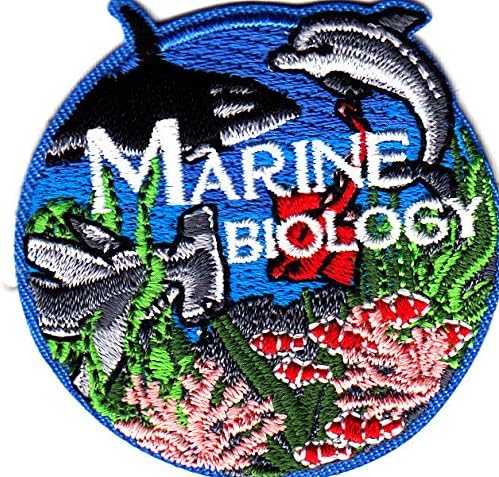 Bubbacare Marine Biology - Shark - Dolphin - Ocean - Beach -SEA Creature - Iron ON PATCHF