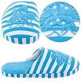 Blue Striped Slippers for Women