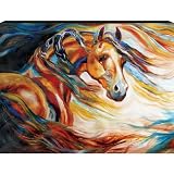 Westland Giftware Marcia Baldwin Canvas Wall Art Horse Wind - 12-Inch by 16-Inch