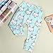 CANIS Baby Boys Girls Cartoon Print Harem PP Leggings Pants (90(1-2T), Blue fox)