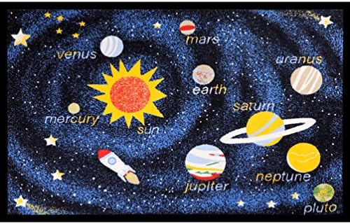 Concord Global Rugs Fun Time Collection Outer Space Navy Rectangle 3'3" x 4'7" Area Rug