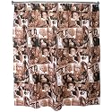 Hollywood Stars Sepia Tone Fabric Shower Curtain Brando Monroe Taylor