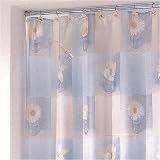 Croscill Single White Floral Fabric Shower Curtain Flower
