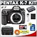 Pentax K-7 Digital SLR Camera + 16GB Card + D-LI90 Battery + Case + Accessory Kit