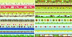 Martha Stewart Woodland Border Pad, 12 Sheets, 6 by 12 Inches