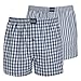 Jockey® Woven Boxer Short 2-Pack, Navy Check / Stripe, velikosti 5XL
