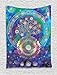 Ambesonne Home Decor Collection, Tree of Life with Floral Style Mandala Artwork Meditation Peace Spa Design, Bedroom Living Room Dorm Wall Hanging Tapestry, Blue Purple