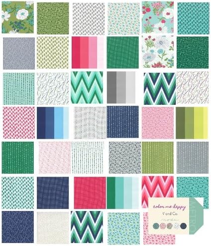 Moda Color Me Happy Mini Charm 2.5" X 2.5" 42 Squares