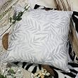 Bettino - [Antique Blue Palm] Decorative Pillow Cushion / Floor Cushion (23.6 by 23.6 inches)