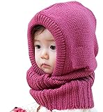 Plus Nao(プラスナオ) ネックウォーマー付きニット帽 帽子 ニット帽 ネックウォーマー マフラー キッズ 子供用 男の子 女の子 男女兼用 シンプル 無地 ワンポイント デザイン 防寒 あった