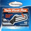 50 Personna TWIN PIVOT Plus Cartridges with Lubricating Strip for Gillette Atra & Trac II Razors
