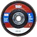 Weiler Vortec Pro Abrasive Flap Disc, Type 27, Threaded Hole, Phenolic Backing, Zirconia Alumina, 4-1/2" Dia., 80 Grit (Pack of 1)