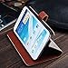 RAYTOP® New Design Luxury Classic Brown GG Logo Leather Wallet Cases Flip Covers for Samsung Galaxy Note 2 Note2 N7100 Hard Skins Men Women Girls Gift Classy Decent Vintage Card Holder High Quality