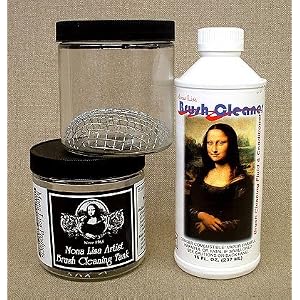 Mona-Lisa-16oz-Brush-Cleaning-Tank-Jar-with-screen-brush-cleaning-fluid-sold-separately-