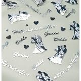 Darice VL84 Happily Ever After Bridal Confetti, 4-Ounce, Silver