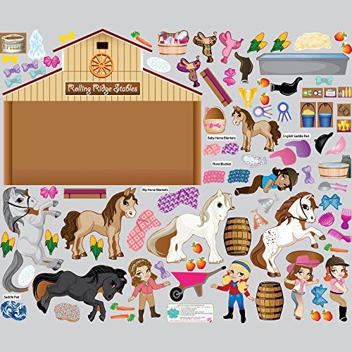 Mona Melisa Designs Mona Melisa Designs Interactive Wall Play Set, Horse Friends Playset