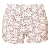 Volleyball Sports Colorful novelty print sport shorts for women and girls. Covered elastic waist & vents. 5 Adult sizes,Extra Large