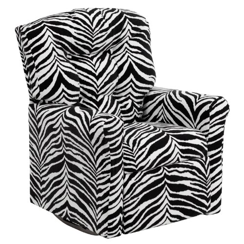 Compare Price Flash Furniture Kids Zebra Print Microfiber Rocker