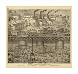 Glass works of J.H. Hobbs, Brockunier and Co. ... Wheeling, West, Va., 1877 by Eli L. Hayes poster p