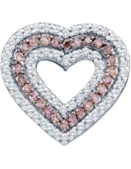 0.76CT COGNAC DIAMOND HEART PENDANT