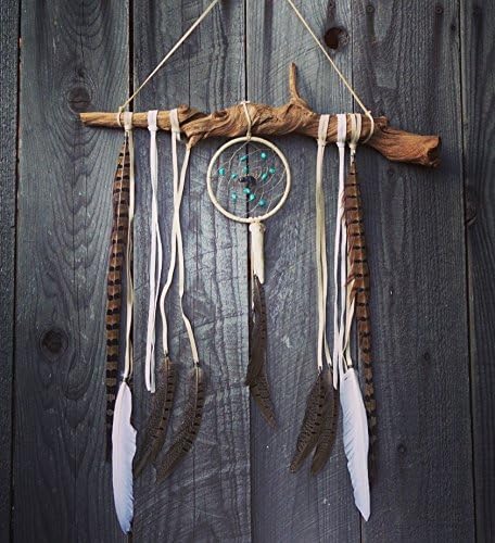 DreamCatcher Boho Wall Hanging Decor Feather Wind Chime Tribal Turquiose Home Decor