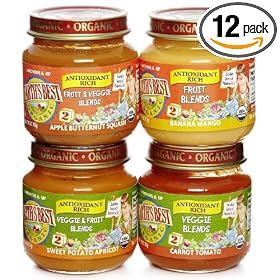 Earth's Best Organic 2nd Antioxidant Variety Pack, 4 Ounce Jars (Pack of 12)
