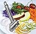 Best Julienne Vegetable Peeler Set Peels Potato Pineapple Carrot Apple Stainless Steel Paleo Kitchen Tool and Better than Titan or Rotato Squash and More Lifetime Guarantee Julianne Juliene Julliene Jullienne Now with FREE Spiral Peeler Included by. TiTAN - ium