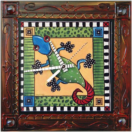 Gecko Clock by artist Spirit Lala