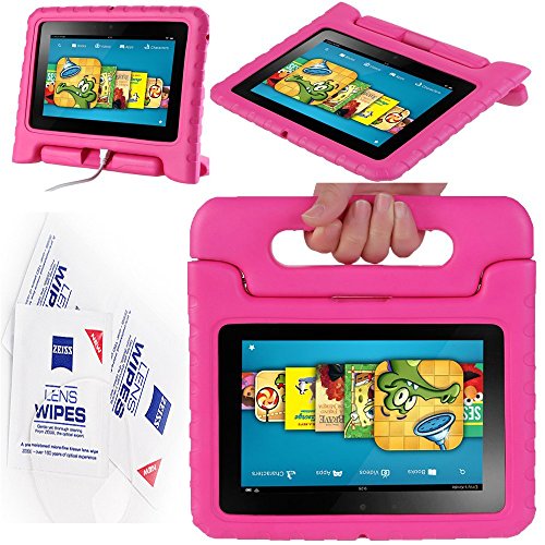 2012 Kindle Fire Hd 7" Cover Case Slim Fit Silicone Plastic Dual Protective Back Cover Standing Case Kid Proof Case for Amazon Kindle Fire Hd 7 Inch(will Not Fit Hd or HDX Models)-multiple Color Options (EVA-Kindle Fire HD 7(2012):Pink)