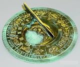 Outdoor Living : Lunar Zodiac Brass Sundial