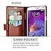 Note 4 Case, LK Galaxy Note 4 Wallet Case, Luxury PU Leather Case Flip Cover with Card Slots Pockets & Stand For Samsung Galaxy Note 4, Brown