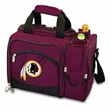 NFL Washington Redskins Malibu Insulated Shoulder Pack with Deluxe Picnic Service for Two