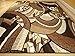 AS Quality Beige Cream Contemporary Modern Brown Rug (Large 8x11)