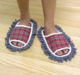 Plaid Dust Mop Slippers (Plaid)