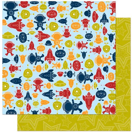 Aliens 12X12 Blast Off Collection Paper (Bo Bunny) 