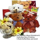 Art of Appreciation Gift Baskets   Bear Hugs For You Sweets and Treats Tote with Teddy Bear