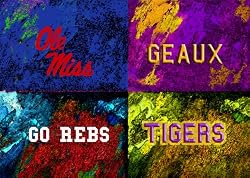 Ole Miss Painting - House Divided - Ole Miss-LSU