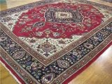 10'0 x 12'8 Red Persian Hand Knotted Wool Tabriz Rug