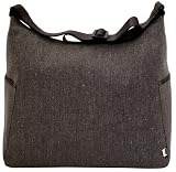 OiOi Chocolate Herringbone Tweed Messenger Diaper Bag